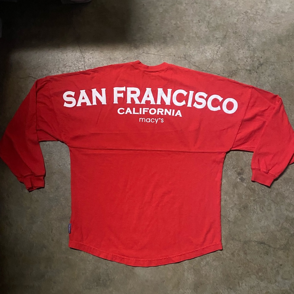 Macy's Bold Red San Francisco Long Sleeve Tee